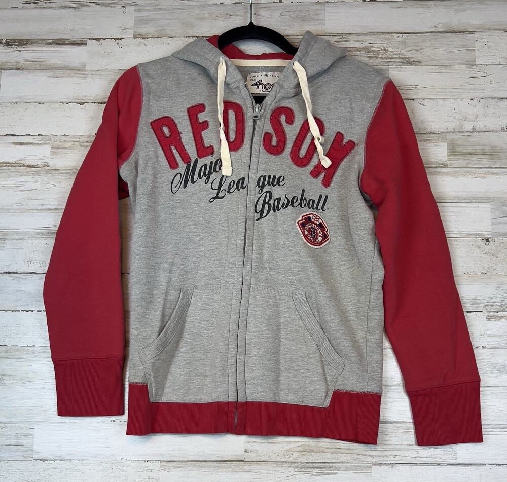Boston Red Sox Zip Hoodie G-III 4Her by Carl Banks Women’s M MLB Gray Red